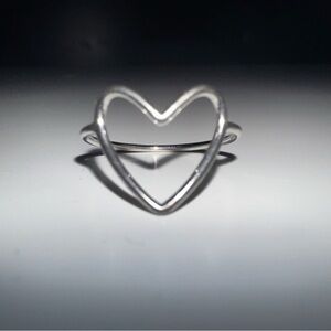 Pura Vida Silver Heart Outline Ring
